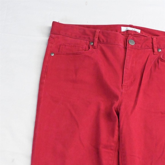 LOFT 30 / 10 Legging Brushed Red Stretch‎ Denim Jeans - Picture 2 of 7